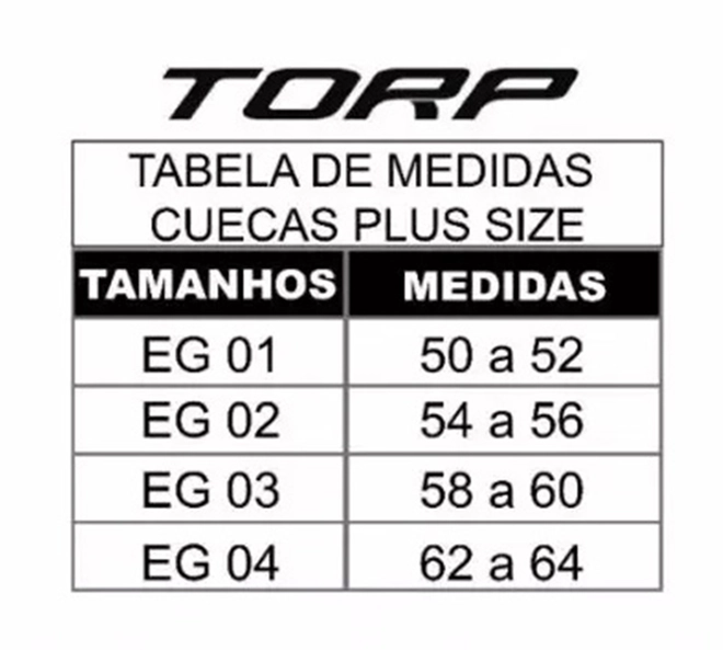 Tabela de Medidas