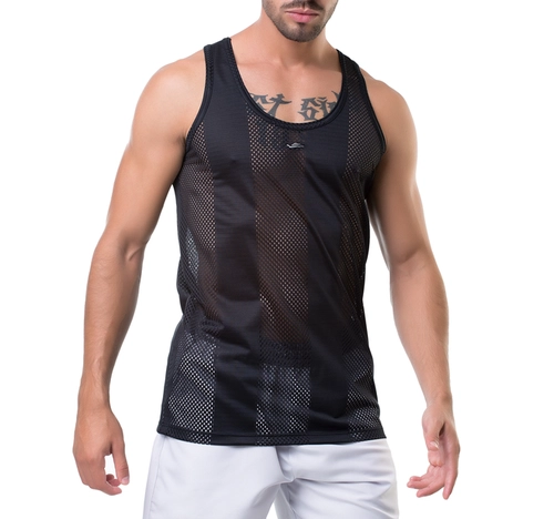 Camiseta Regata Elite Masculina Esportiva Furadinha