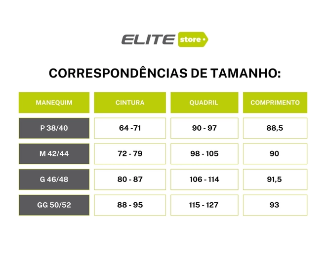 Tabela de Medidas