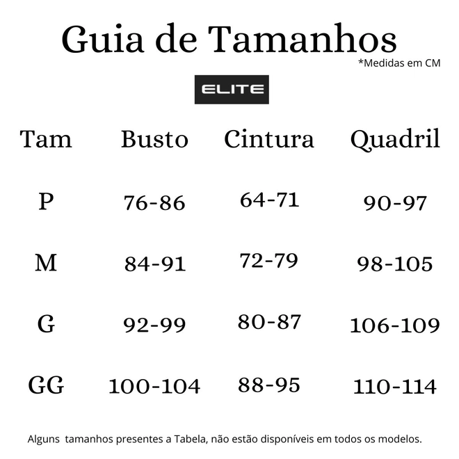 Tabela de Medidas