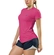 Camiseta Manga Curta Running Elite Feminina Tecido Furadinho - rosa-fluor