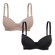 Kit 2 Sutiãs Rio Miss France Com Bojo E Aro Microfibra - CHOC/PTO-CHOC/PTO