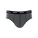 Cueca Slip Mash Adulta Básica Em Cotton - CZ06-CINZA MESCLA ESCURO