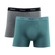 Kit 2 Cuecas Boxer Mash Adulto Cotton - AZ03-AZUL/MESCLA