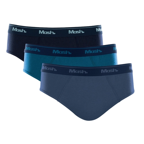 Kit 3 Cuecas Slip Mash Adulto Basic Em Algodão