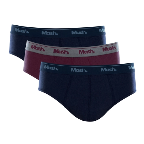 Kit 3 Cuecas Slip Mash Adulto Basic Em Algodão