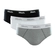 Kit 3 Cuecas Slip Mash Adulto Basic Em Algodão - CZ05-CINZA MESCLA CLARO