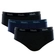 Kit 3 Cuecas Slip Mash Adulto Basic Em Algodão - PT03-PRETO 03