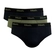 Kit 3 Cuecas Slip Mash Adulto Basic Em Algodão - VD07-PTO/VERDE