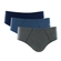 Kit 3 Cuecas Slip Mash Adulto Algodão - CZ06-CINZA MESCLA ESCURO