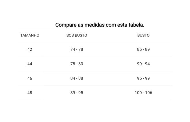 Tabela de Medidas