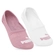 Kit 2 Meias Sapatilha Super Invisível Puma Feminina Adulto Algodão - 977-ROSE/BCO