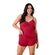 Pijama Short Doll Alças Finas Hope Adulto Em Microfibra E Renda Love Stories - VHY-VERMELHO CHERRY