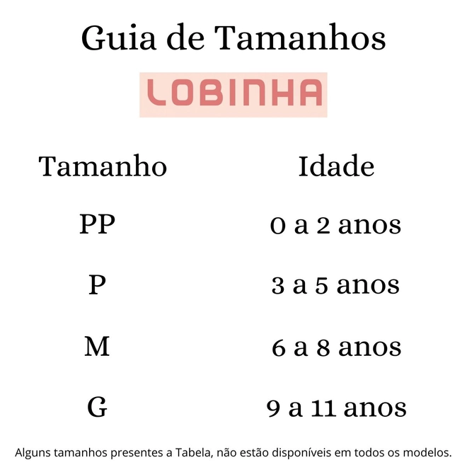 Tabela de Medidas