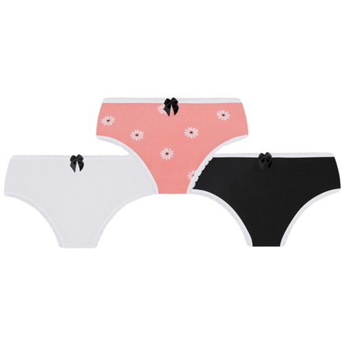 Kit 3 Calcinhas Lupo Lobinha Infantil Estampadas Algodão