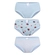 Kit 3 Calcinhas Lupo Lobinha Infantil Estampadas Algodão - 0952-AZUL/EST/BCO