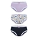 Kit 3 Calcinhas Lupo Lobinha Infantil Estampadas Algodão - 0949-LILAS/EST/PTO
