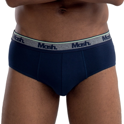 Cueca Slip Mash Adulto Cós Mesclado Em Cotton