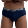 Cueca Slip Mash Adulto Cós Mesclado Em Cotton - AZ08-AZUL MARINHO