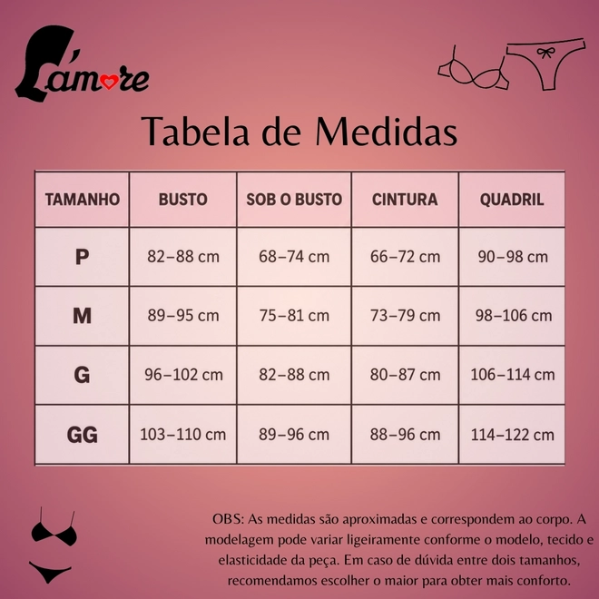 Tabela de Medidas