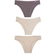 Kit 03 Calcinhas DelRio Biquíni Em Cotton - K29-NN/QZ/AR