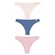 Kit 3 Calcinhas Tanga Del Rio Adulto Microfibra - K145-NT/XADREZ/RS/CN