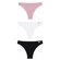 Kit 3 Calcinhas Tanga Del Rio Adulto Microfibra - K143-MK/LISTRA/BC/PT