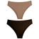 Kit 2 Calcinhas DelRio Adulto Biquini Sem Costura Em Microfibra - D16-CAP/CAFE