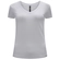 Blusa Lunender Feminina Adulto Básica Canelada Decote V Em Malha Viscose - 015592-CINZA GLISTEN