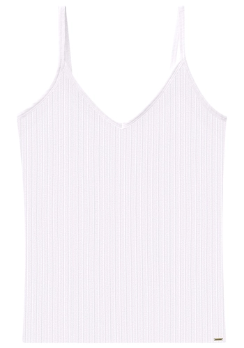 Blusa De Alcinha Lunender Feminina Adulto Em Malha Canelada Em Viscose