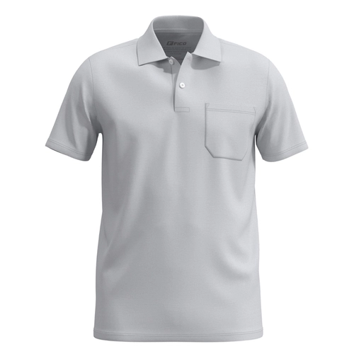 Camisa Polo Fico Masculina Adulto Manga Curta Com Bolso Meia Malha