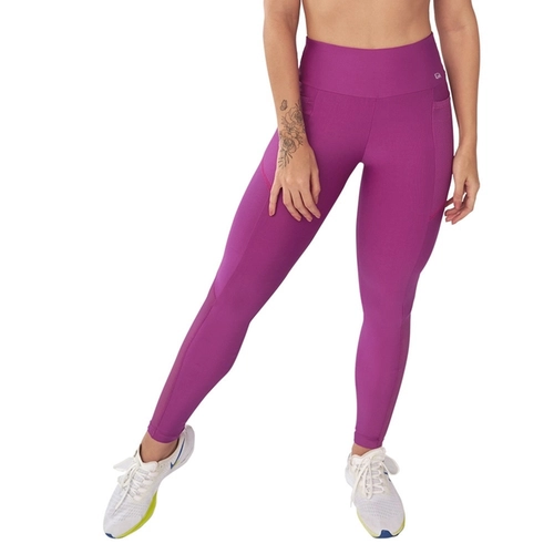 Calça Legging DelRio Feminina Sport Fitness Cós Alto Com Bolsos E Recortes