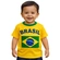 Camiseta do Brasil Manga Curta Otan Unissex Infantil Algodão Estampas Sortidas 1/3 - AMARELO-AMARELO