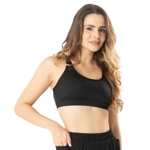 Top Fitness DelRio Diva Com Bojo Removível Médio Suporte Costas Cruzadas