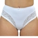 Calcinha Tanga Cintura Alta Miance Adulto Em Microfibra E Renda - BCO-BRANCO