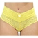 Calcinha Tanga Alta Miance Adulto Laterais Largas Em Renda E Microfibra - AMA-AMARELO