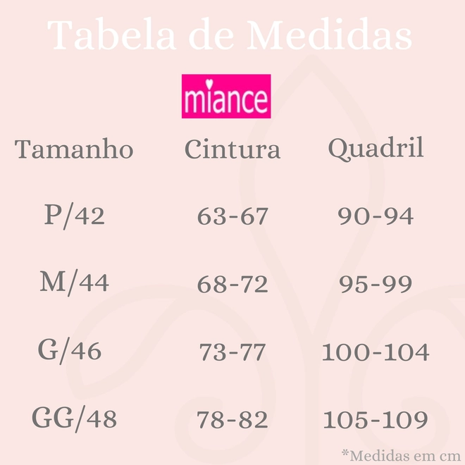 Tabela de Medidas