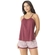 Pijama Short Doll DelRio Adulto Alças Finas Estampado Liganete E Renda - LEONA/MERLOT-LEONA/MERLOT