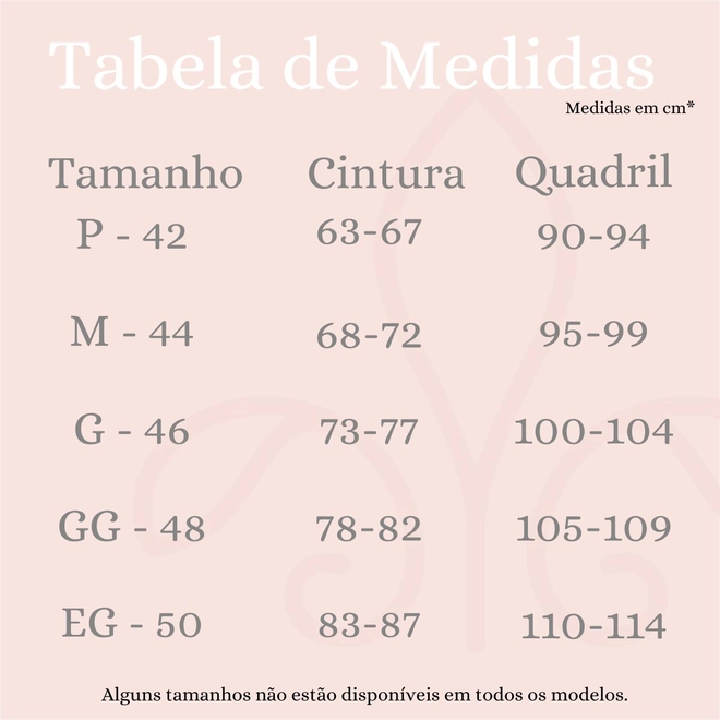 Tabela de Medidas