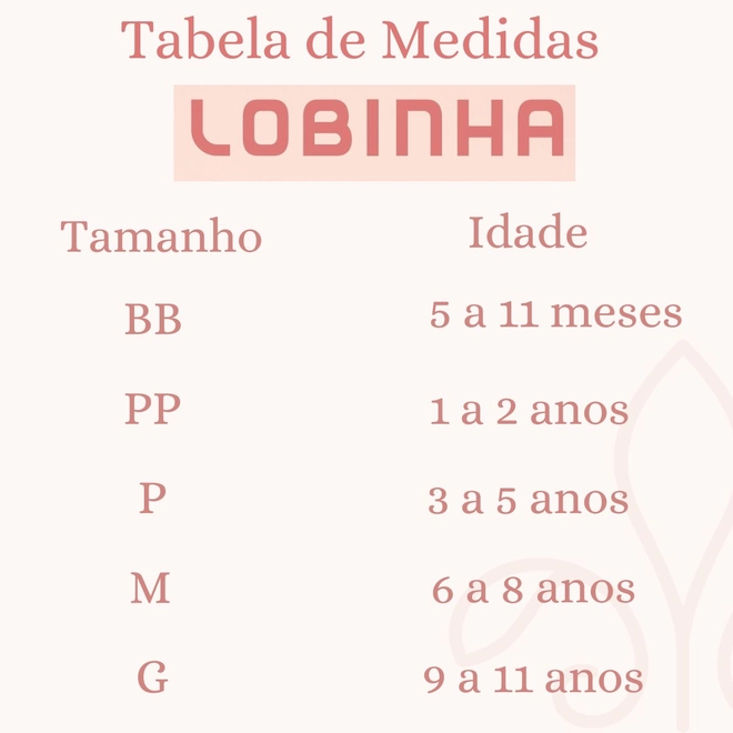 Tabela de Medidas