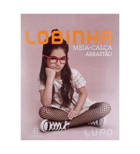 Meia Calça Arrastão Lobinha Lupo Infantil