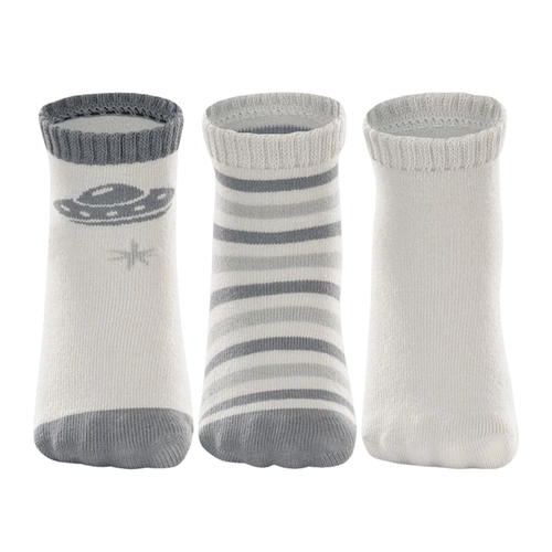 Kit 03 Pares De Meias Cano Médio Lupo Baby RN/Bebê Unissex Algodão