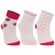 Kit 03 Pares De Meias Cano Médio Lupo Baby RN/Bebê Unissex Algodão - 0943-OFF/VERM