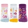 Kit 03 Pares De Meias Cano Médio Lupo Baby RN/Bebê Unissex Algodão - 0917-BCO/ROXO