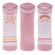 Kit 03 Pares De Meias Cano Médio Lupo Baby RN/Bebê Unissex Algodão - 0941-BCO/ROSA