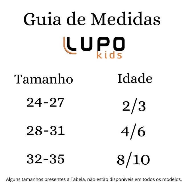 Tabela de Medidas