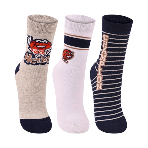 Kit 3 Pares Meias Lupo Kids Masculino Infantil Em Algodão