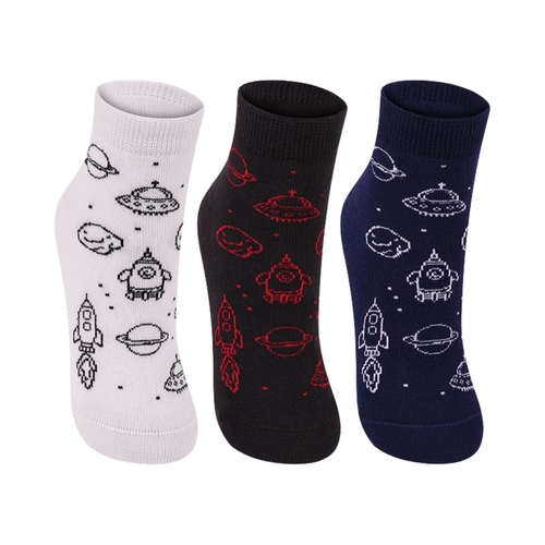 Kit 3 Pares Meias Lupo Kids Masculino Infantil Em Algodão
