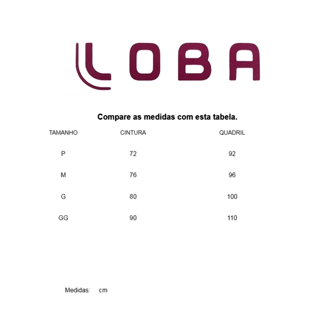 Tabela de Medidas