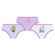 Kit 3 Calcinhas Lupo Kids Infantil Disney Frozen Algodão - 0913-LILAS/BCO